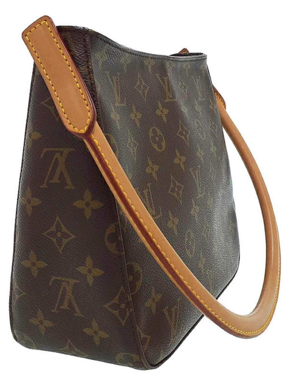 Louis Vuitton Looping Shoulder Monogram Bag Brown